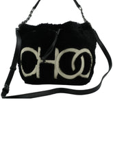 Bolsa de ombro e alça superior em couro preto Jimmy Choo